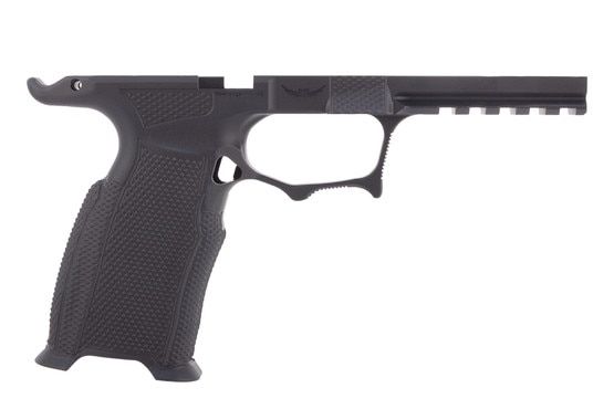 Ergonomic textured aluminum Sig P365 grip module.